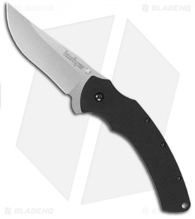 Kershaw Tremor Spring Assisted Knife (3.75" Stonewash Plain) 1950