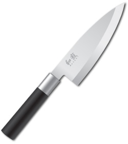 Kershaw Kai Shun Wasabi Black Deba 6" Kitchen Chef Knife 6715D