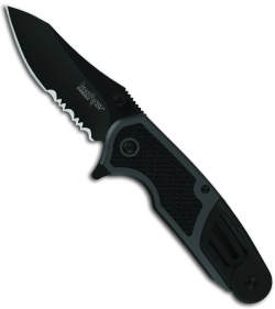 Kershaw Funxion EMT Charcoal Spring Assisted Knife (3" Black Serr) 8100GRYST