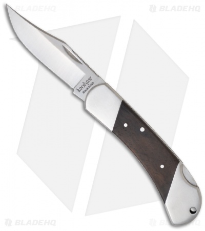 Kershaw Knives Black Gulch Knife w/ Hardwood Inlay (3" Satin Plain) 3120W