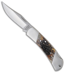 Kershaw Knives Corral Creek Knife w/ Jigged Bone Inlay (2.5" Satin Plain) 3115JB