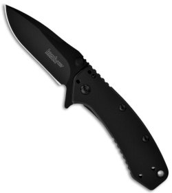 Kershaw Cryo Black Spring Assisted Flipper Knife (2.75" Black) 1555BLK