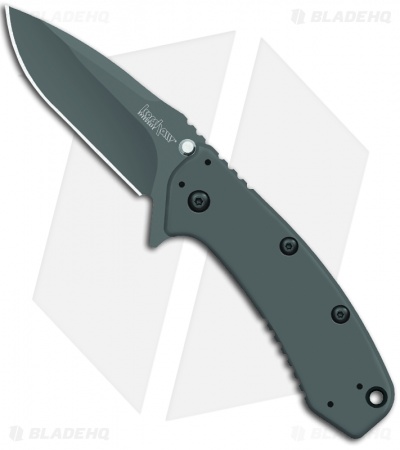 Kershaw Cryo Spring Assisted Opening Knife (2.75" Black Plain) 1555TI