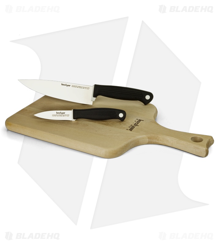 Kershaw Cutting Board Set w/ Paring & Chef's Knives CB3 Blade HQ