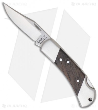 Kershaw Knives Grant County Knife w/ Hardwood Inlay (1.875" Satin Plain) 3100W