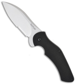 Kershaw Junkyard Dog II Folding Knife 1725BLKST (3.75" Bead Blast Serr)
