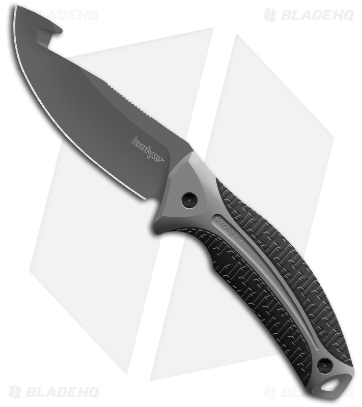 Kershaw LoneRock Large Gut Hook Fixed Blade Knife (4.25" Gray) 1896GH