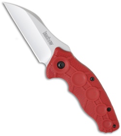 Kershaw Red Needs Work Assisted Opening Knife 1820RD (3" Bead Blast Plain)