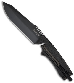 Kershaw Whiplash Fixed Blade Knife (4.5" Black Plain) 4355