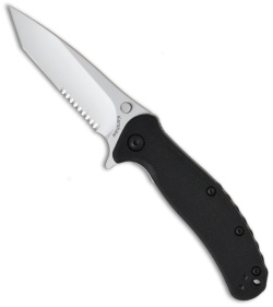 Kershaw Knives Zing Black Tanto Knife (3" Bead Blast Serr) 1735TST