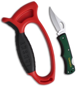 Lansky Deluxe Quick Edge Knife Sharpener w/ Folding Knife LSTCN
