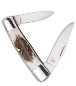 Lone Wolf Crosscurrent Stag Multi-Blade Pocket Knife (Satin Plain) 40018-100