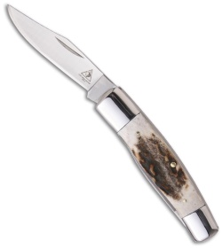 Lone Wolf Crosscurrent Stag Multi-Blade Pocket Knife (Satin Plain) 40018-100