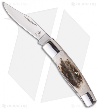 Lone Wolf Crosscurrent Stag Multi-Blade Pocket Knife (Satin Plain) 40018-100