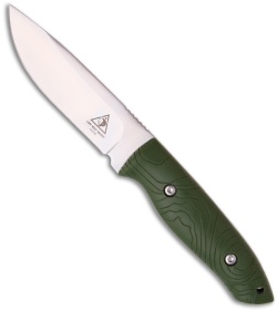 Lone Wolf 4" Hunter Green Fixed Blade Knife (3.75" Satin Plain) 40036-101