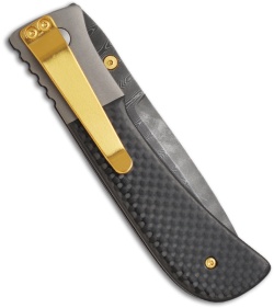 Lone Wolf Knives Tighe-Tactical Prototype Knife Carbon Fiber (3.5" Damascus)