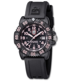 Luminox Women's EVO Navy Seal Pink Colormark Rubber Strap (Black) 7065