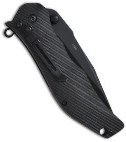Meyerco Maxx-Q Knife Tactical Spring Assisted Opener (3.375" Black Serr)