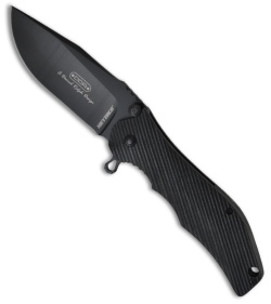 Meyerco Maxx-Q Knife Tactical Spring Assisted Opener (3.375" Black Plain)