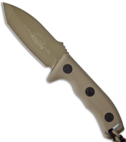 Microtech Currahee Tanto Knife Fixed Blade (4.5" Tan Plain) 103-1TA