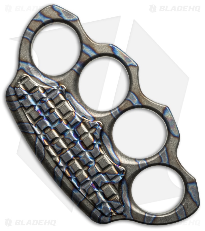 Microtech Marfione Heat Anodized Titanium 4Hole Knuckle Paperweight w