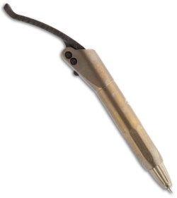 Microtech Marfione Custom Bronzed Titanium Siphon Pen w/ Lightning Strike CF