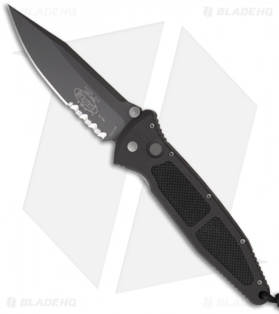 Vintage Microtech Socom D/A Automatic Knife (4" Black Serr) 6/98