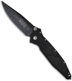 Microtech Socom Elite M/A Folding Knife (4" Black Plain) 160-1