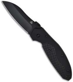 Nemesis Manx Folding Pocket Knife (3" Black Plain) NK-15B