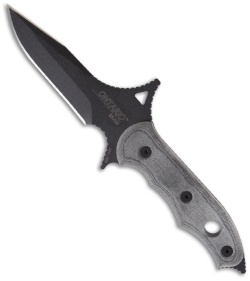 Ontario Bram Abaniko-5 Knife w/ Black Micarta Handle (5.15" Black Plain) 8775