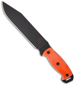 Ontario RD-7 Ready Detachment Knife w/ Orange G10 Handle (8" Black Plain)