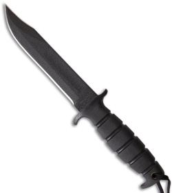 Ontario SPEC PLUS SP1 Marine Combat Knife Fixed Blade (7" Black Plain) 8300