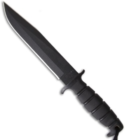 Ontario SPEC PLUS SP6 Fighter Knife Fixed Blade (8" Black Plain) 8325