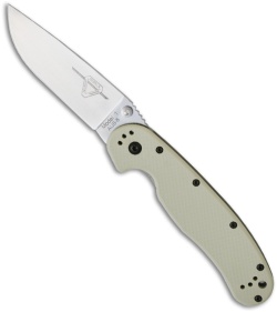 Ontario RAT Model 1 Knife Folder Desert Tan Handle (3.625" Satin Plain) 8848DT