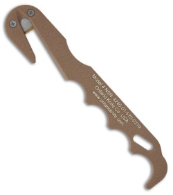 Ontario Model 4 Rescue Hook Strap Cutter Coyote Brown