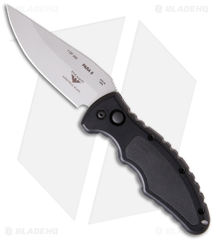 Asheville Steel Paragon Knives PARA8X Automatic Knife (3.5" Bead Blast