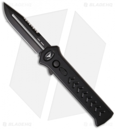 Asheville Steel Paragon Knives PARA-X OTF Knife Extreme Duty (3.5" Black Plain)