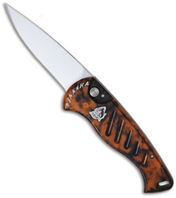 Piranha Fingerling Bronze Automatic Knife (2.5" Mirror Plain)