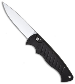 Piranha Black P-1 Pocket Automatic Knife (3.2" Mirror Plain)