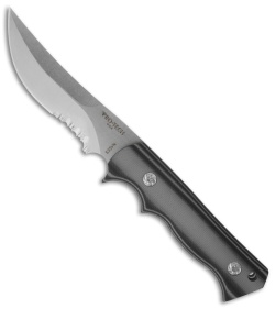 Protech Brend Combat Companion Knife Black/Gray G10 (3.8" Black Serr) 2503-PS