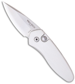 Protech Sprint Silver Automatic Knife (1.99" Satin Plain) 2901 1st Run
