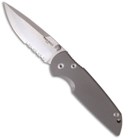 Protech TR-3 Manual Integrity Folder Frame-Lock Knife (3.5" Satin Serr) 7702