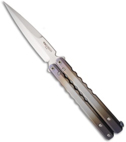 Protech Custom FlyFather Prototype Balisong Butterfly (Heat Anodized Titanium)