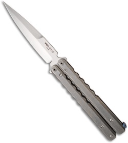 Protech Custom FlyFather Prototype Balisong Butterfly (Stonewashed Titanium)