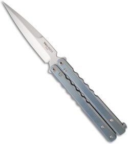 Protech Custom FlyFather Prototype Balisong Butterfly Knife (Blued Titanium)