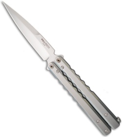 Protech Custom FlyFather Prototype Balisong Butterfly (Silver/Slate Titanium)