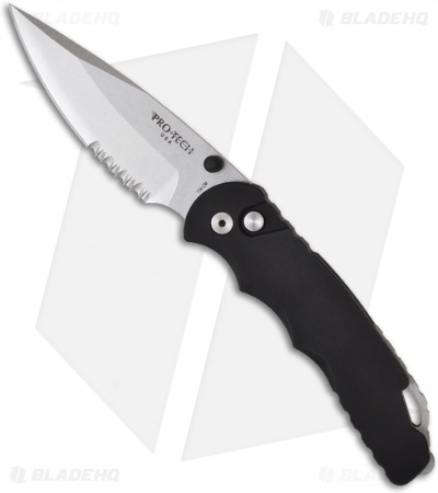 Protech Tactical Response 4 Manual Knife (4" Stonewash Serr) TR-4MA.2