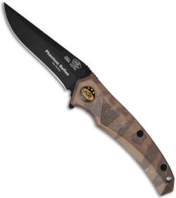 Randall King Camo Phantom Reflex Assist Knife (3.25" Black Plain)