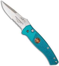 Randall King Turquoise Swift Striker II Auto Knife (3.1" Serr)