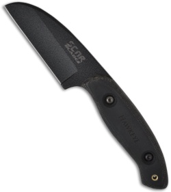 SCAR Blades Hawkeye Fixed Knife w/ Black Scales (3.38" Black Plain)